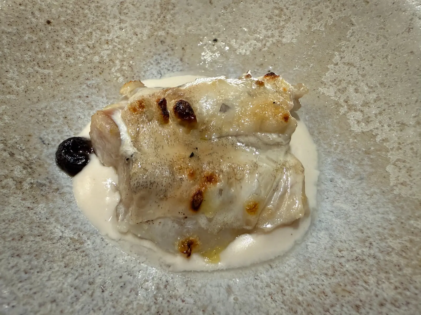 Uno de los platos del tramo final del menú salado
